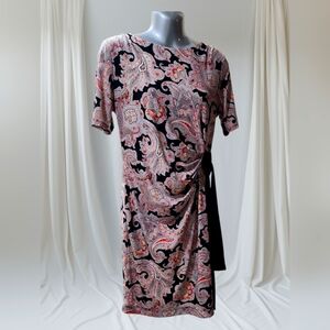 Grayson Paisley Print Side Tie Dress – Size Small
